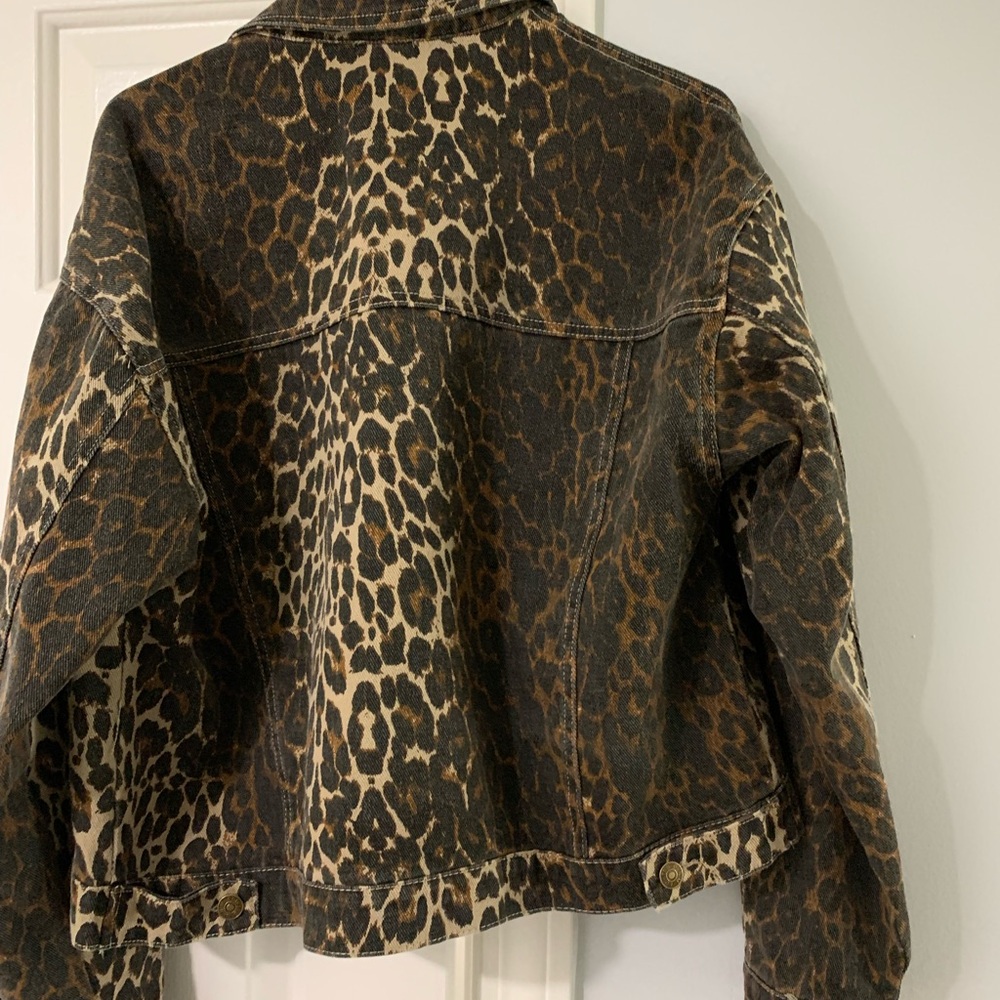 Edikted Leopard Print Jean Jacket